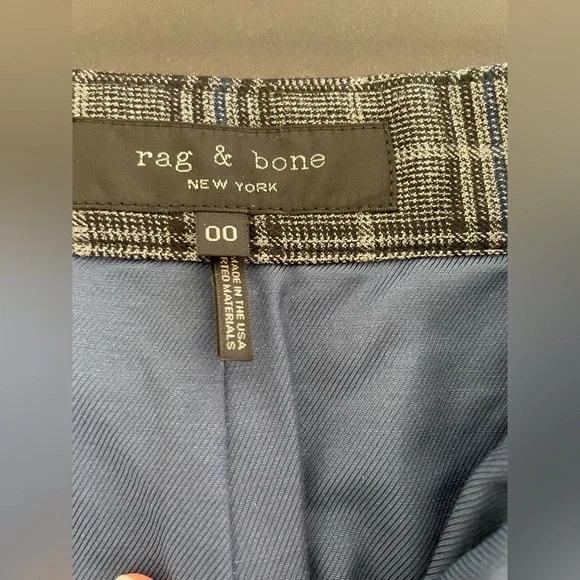 Women’s Rag &Bone Plaid Pencil Strait Skirt Size 00 - Picture 4 of 6